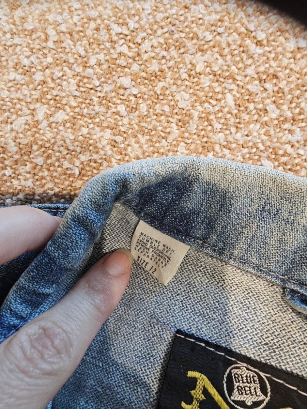 Embroidered Button-Front Denim Jacket - Picture 4 of 5